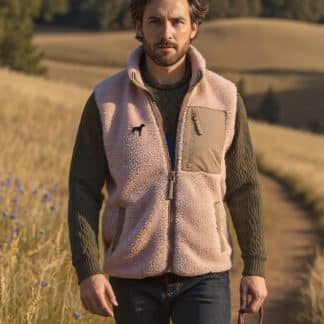 Boxer Owner Gifts Embroidered Unisex Eco-Friendly Sherpa Fleece Body Warmer Gilet.