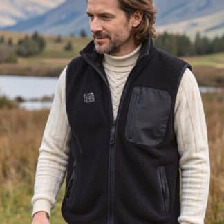 English Bulldog Owner Gifts Embroidered Unisex Eco-Friendly Sherpa Fleece Body Warmer Gilet.