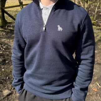 Cockapoo Clothing Gifts Embroidered Unisex Eco-Friendly 1/4 Zip High Neck Heavyweight Sweatshirt From The House Of Dog.