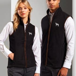 Borzoi Owner Clothing Gift Embroidered Fleece Gilet, From The House Of Dog.
