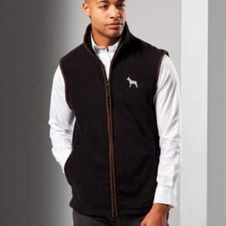 Boston Terrier Owner Clothing Gift Embroidered Fleece Gilet, From The House Of Dog.