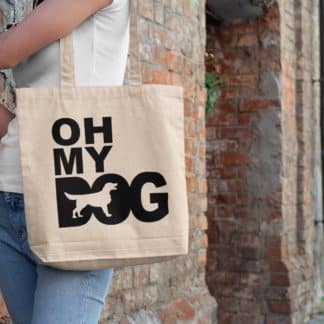 Oh My Dog!  Flat Coated Retiever Owner Gifts: Premium Cotton Tote Bag. Heavyweight 100% Cotton. From The House Of Dog