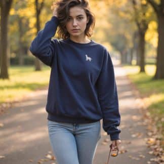 The House Of Dog: Cocker Spaniel Embroidered Heavyweight Organic Cotton Unisex Sweatshirt