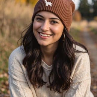 Cocker Spaniel Owner Clothing Gifts.  Oversized Cuffed 'Eco Friendly' Beanie Ski Hat From The House Of Dog.