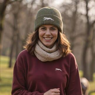 Greyhound, Lurcher, Sighthound Owner Clothing Gifts. Water Repellent Thermal Beanie Ski Hat From The House Of Dog.