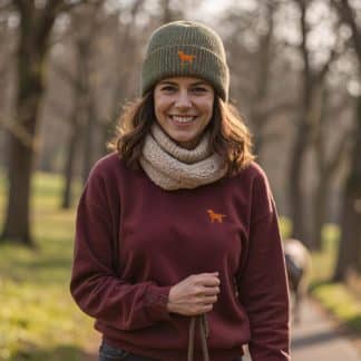 Fox Red Labrador Clothing Gifts, Owner Gift Water Repellent Thermal Beanie Ski Hat From The House Of Dog.