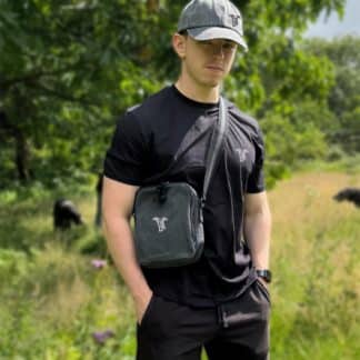 Whippet Embroidered Vintage Canvas Dog Walking Bag. A Unique Product From The House Of Dog.