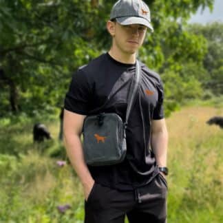 Fox Red Labrador Retriever Embroidered Vintage Canvas Dog Walking Bag. A Unique Product From The House Of Dog.