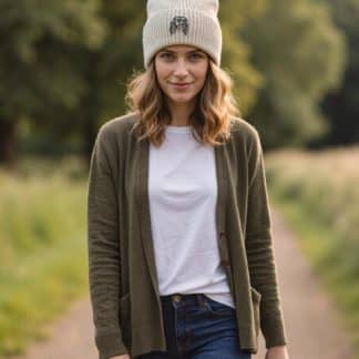 English Springer Spaniel  Owner Clothing Gifts.  Oversized Cuffed 'Eco Friendly' Beanie Ski Hat From The House Of Dog.