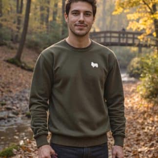 The House Of Dog: Shetland Sheepdog Sheltie Embroidered Heavyweight Organic Cotton Unisex Sweatshirt