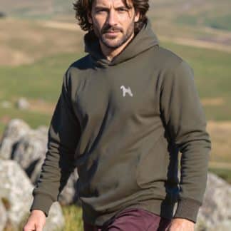 Airedale Terrier Clothing Gifts Embroidered Unisex Eco-Friendly Super Heavyweight Hooded Sweatshirt From The House Of Dog.