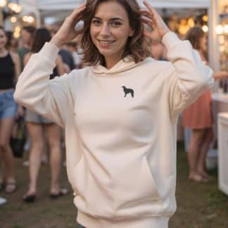 Borzoi Clothing Gifts Embroidered Unisex Eco-Friendly Super Heavyweight Hooded Sweatshirt From The House Of Dog.