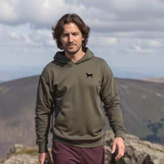 Flat Coated Retriever Clothing Gifts Embroidered Unisex Eco-Friendly Super Heavyweight Hooded Sweatshirt From The House Of Dog.