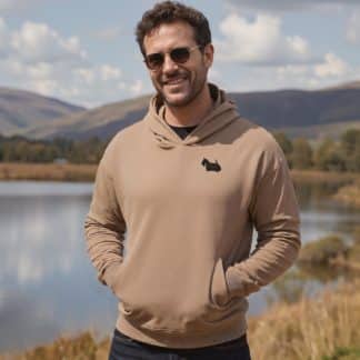 Scottish Terrier Scottie Clothing Gifts Embroidered Unisex Eco-Friendly Super Heavyweight Hooded Sweatshirt From The House Of Dog.