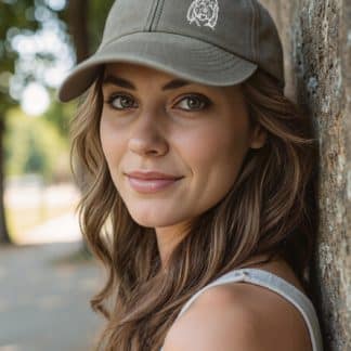 The House Of Dog: Cockapoo Owner Gift. Distressed Vintage Washed 100% Heavyweight Brushed Cotton Embroidered Low Profile Baseball Cap.