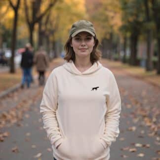 English Pointer Clothing Gifts Embroidered Unisex Eco-Friendly Super Heavyweight Hooded Sweatshirt From The House Of Dog.