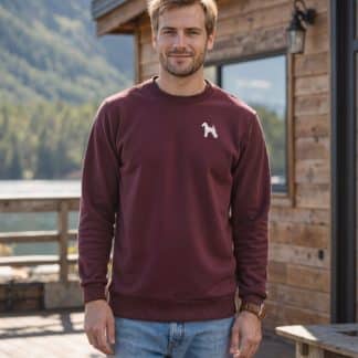 The House Of Dog: Airedale Terrier Embroidered Heavyweight Organic Cotton Unisex Sweatshirt