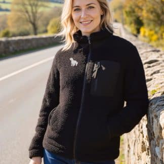 Cockapoo and Cavapoo Owner Gift Clothing Gifts Embroidered Unisex Heavyweight Sherpa Fleece Jacket From The House Of Dog