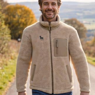 Jack Russell Terrier Owner Gift Clothing Gifts Embroidered Unisex Heavyweight Sherpa Fleece Jacket From The House Of Dog