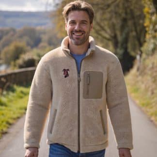 Dobermann Owner Gift Clothing Gifts Embroidered Unisex Heavyweight Sherpa Fleece Jacket From The House Of Dog