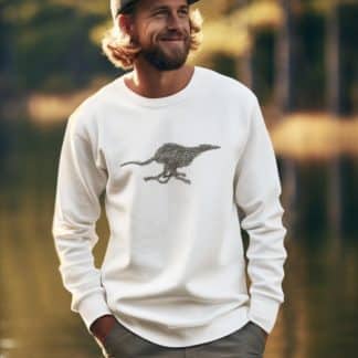 The House Of Dog: Running Greyhound, Lurcher, Whippet Embroidered Heavyweight Organic Cotton Unisex Sweatshirt.