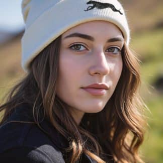 Greyhound Lurcher Whippet Sighthound Owner Clothing Gifts. Soft Knit Warm Winter Beanie Ski Hat From The House Of Dog.