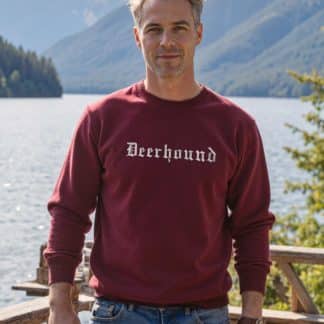 The House Of Dog: Deerhound Embroidered Heavyweight Organic Cotton Unisex Sweatshirt